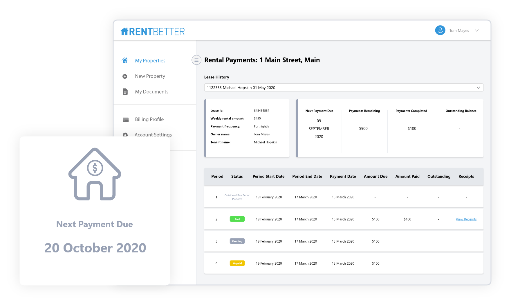 Rental Payments Feature on RentBetter